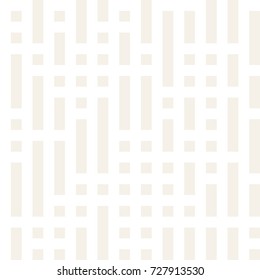 Irregular Maze Shapes Tiling Contemporary Graphic Design. Vector Seamless Black and White Pattern