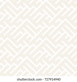 Irregular Maze Shapes Tiling Contemporary Graphic Design. Vector Seamless Black and White Pattern