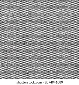 Irregular metallic black mesh on a white background. Diagonal crossed lines. Geometric texture. Seamless vector pattern. Vector illustration.