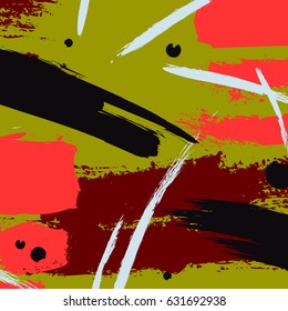 Irregular modern vector freehand decoration. Abstract colorful chaotic fantasy art. Hipster paper retro style dirty drawing