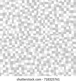 irregular monochrome rectangular shapes in psychedelic abstract seamless pattern in white and gray tones, pixel, noise, art, tiles  effect, historic mosaic pattern, chaos theme
