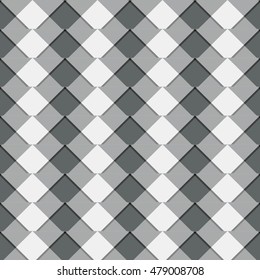 Irregular mosaic, grid repeatable background / pattern - Geometric square tiles pattern