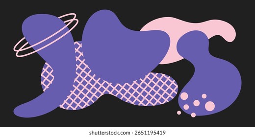Irregular natural shapes and forms abstract vector design