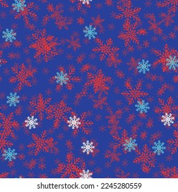 Irregular Night Pattern. White Abstract Dot. Falling Cute Sparks. Seamless Graphic Background. Blue Vector Dot. Red Birthday Dot. Small Modern Flake Spot. Round Polka Background. Random Snow Color.