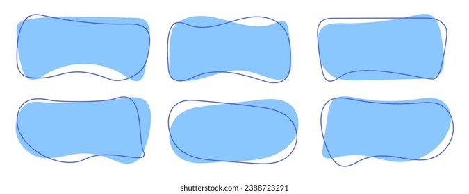 Irregular organic blob banner, shape vector illustration