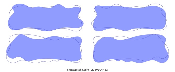 Irregular organic blob banner, shape vector illustration