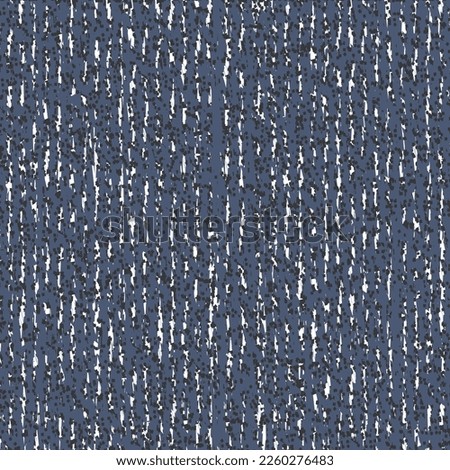 Irregular pattern, with streaks and speckles in black and white, on a blue surface. Mottled background. Rough structure. Vector seamless.