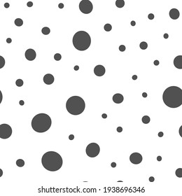 Irregular polka dots seamless pattern. Circle shapes texture background.
