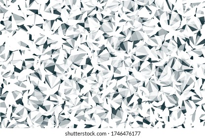 Irregular Polygonal  Background Green and Gray and Black and white