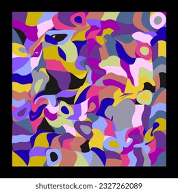 Irregular random geometric pattern I Liquid abstract style I Vector shape #010