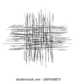 Irregular, random lines harsh texture. Abrasion, sketch, sketchy scribble lines 