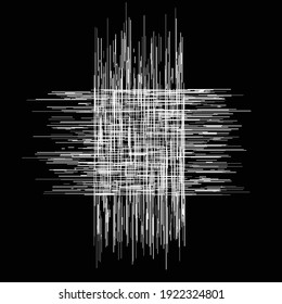 Irregular, random lines harsh texture. Abrasion, sketch, sketchy scribble lines 