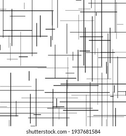 Irregular, random lines rough, harsh vector texture. Abrasion, sketch, sketchy scribble lines grid, mesh 