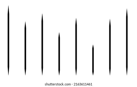 Irregular random lines, stripes pattern vector element