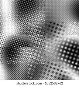 Irregular random pattern of small dots. Vector halftone image.