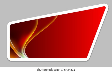 irregular red text box