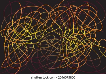 Irregular rope pattern vector image. vector image of an irregular rope background with a yellow orange gradient color and a black background color. vector can be edited again