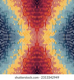 Patrón Ikat de semitono de líneas redondeadas irregulares. Elegante estilo retro moderno de lujo original. Para la alfombra de fondo textil textil de textura de fondo de papel tapiz.