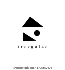 Irregular shape logo in black color.