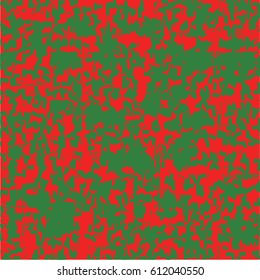Irregular shapes background in red and green. Abstract vector.