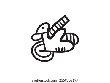 Irregular shapes doodle icon abstract, vector illustration.