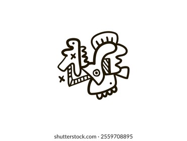 Irregular shapes doodle icon abstract, vector illustration.