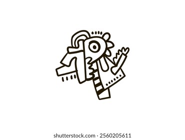 Irregular shapes doodle icon abstract, vector illustration.