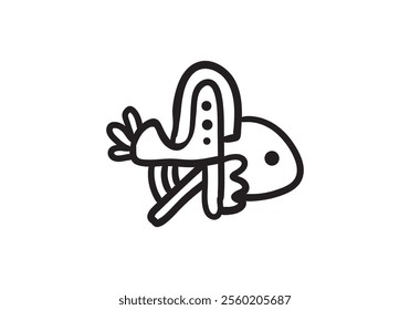 Irregular shapes doodle icon abstract, vector illustration.