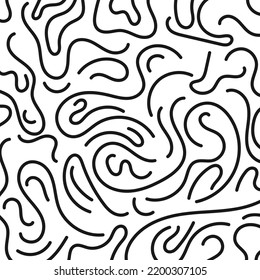 Patrón de estilo de laberinto abstracto de línea lisa irregular para fondo, papel de pared, textil 