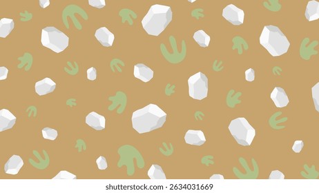 Irregular stone-like shapes with soft green accents on a warm brown background. Great for natural, eco-friendly, or earthy projects.