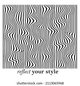 irregular stripe print with slogan. for t-shirt