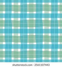 Irregular stripes white points plaid pattern