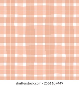 Irregular stripes white points plaid pattern