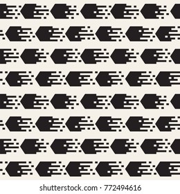 Irregular Tangled Shapes. Abstract Geometric Background Design. Vector Seamless Black and White Chaotic Pattern.