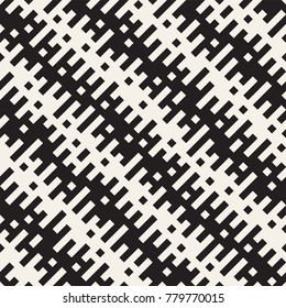Irregular Tangled Shapes. Abstract Geometric Background Design. Vector Seamless Black and White Chaotic Pattern.
