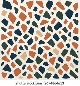 Ilustração vetorial gráfica de peças inspiradas em terrazzo irregulares