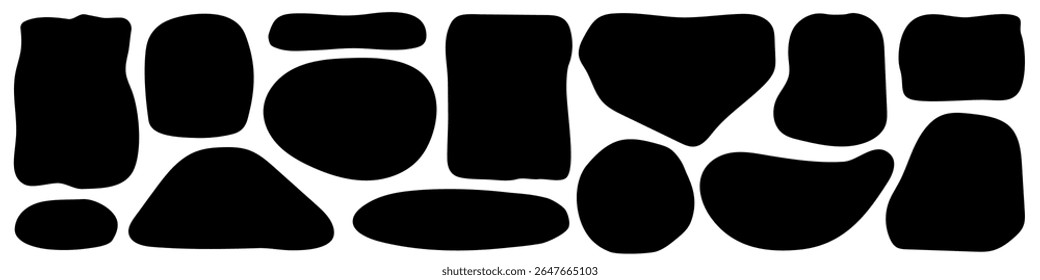 Irregular text box collection black color