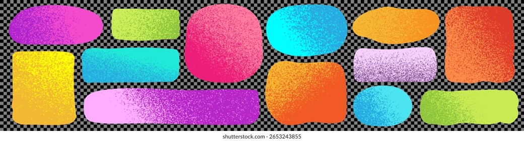 Irregular text box set texture style colorful