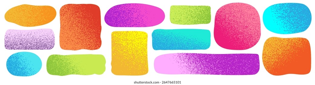 Irregular text box vector collection texture style