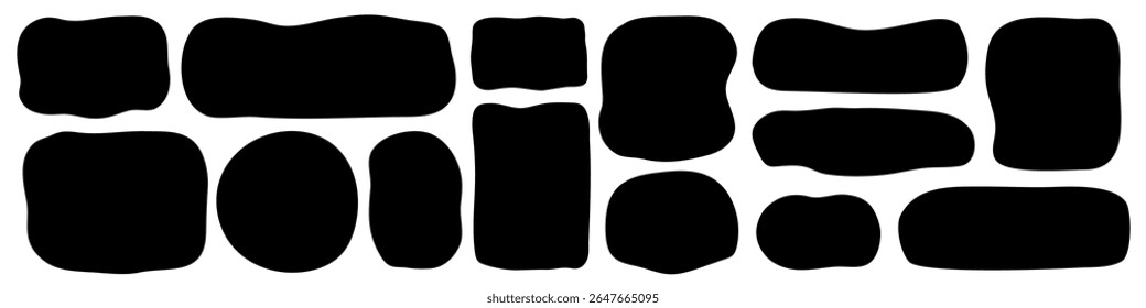 Irregular text box vector set colorful