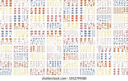 Irregular texture composed of mulricolored geometric elements. Colorful pattern. For use as background, wallpaper, prints, packaging paper and textiles. Abstract vector illustration. EPS10
