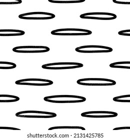 Irregular textured oval shapes seamless pattern.