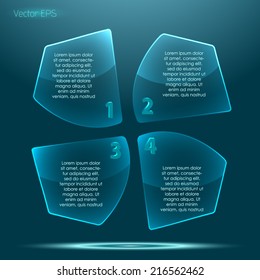 Irregular transparent glossy glass button set