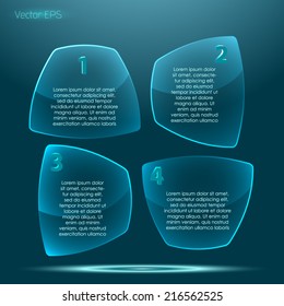 Irregular transparent glossy glass button set