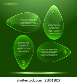 Irregular transparent glossy glass button set