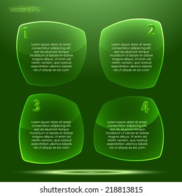 Irregular transparent glossy glass button set