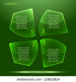 Irregular transparent glossy glass button set