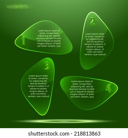 Irregular transparent glossy glass button set