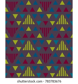 Irregular triangles seamless pattern. For print, fashion design, wrapping wallpaper