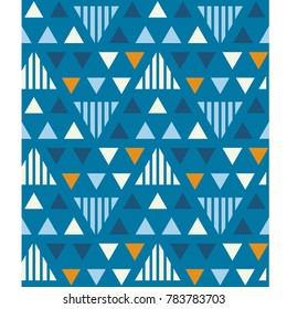 Irregular triangles seamless pattern. For print, fashion design, wrapping wallpaper